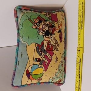 Sunbathing Cats at the Beach Needlepoint Pillow